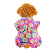 Falda de vestir de punto multicolor para ropa para mascotas